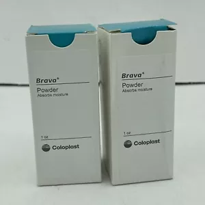 2 Coloplast 19075 Brava Ostomy Absorbing Powder 1oz Bottles Exp. 2025-26 - Picture 1 of 4
