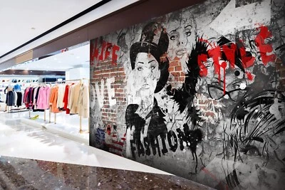 3D Londoner Frau C3370 Geschäft Tapete Wandbild Fototapete Handel Ann - Bild 1 von 4