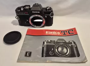 Konica Autoreflex TC 35mm SLR black body w/ cap & manual Tested & Working - Picture 1 of 11