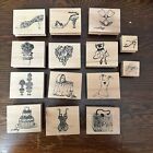 15 x Wood Mounted Rubber Stamps by Mary Hughes Papercraft4U Wedding Bay Shoes