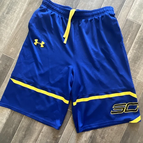 Under Armour YOUTH Basketball Shorts Stephen Curry GS Warriors Mesh 10" Size YXL Cover