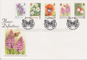 Unaddressed Isle of Man FDC First Day Cover 1998 Flower Definitives 1p-30p - Picture 1 of 1