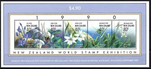 Neuseeland - Orchideen Block 23 postfrisch 1990 Mi. 1111-1115 - Bild 1 von 1