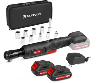 3/8" 12V Cordless Electric Ratchet Wrench Set 55Ft-lbs Cordless Ratchet Kit NEW - Picture 1 of 7