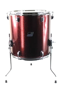 Ludwig Backbeat 16 x 16 Floor Tom Drum - Wine Red Sparkle - New #R3066 - Picture 1 of 6