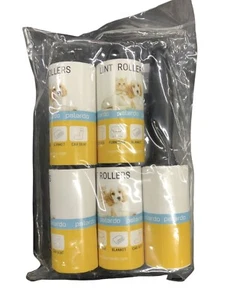 Lint Extra Sticky Roller for Pet Hair,Clothes,Blankets,Car Seat 5 Rolls+2 Handle - Picture 1 of 2
