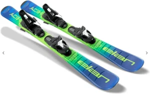 NEW Elan 100cm Kids jr skis Jett Ace uflex + EL 4.5 GW size adjustable Bindings - Picture 1 of 4