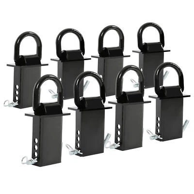 Standard 2"x 4" Heavy Duty Adjustable Trailer Stake Pocket D Ring 8 Pcs - Image 1 of 4