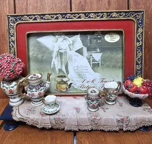 Nini Teapot Teaset Picture Frame 4x6 Imari Vintage Style High Quality S.S.Sarna - Picture 1 of 11