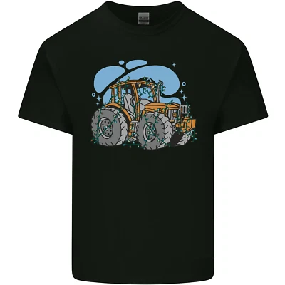 Xmas Tractor Farming Farmer Christmas Kids T-Shirt Boys Girls - Image 1 of 4