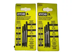 Juego de extractores de tornillos espirales Ryobi A96302 de 3 piezas (paquete de 2) - Imagen 1 de 1