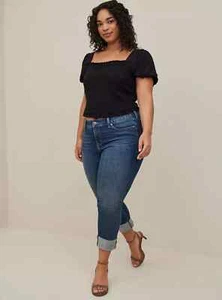 TORRID Challis Smocked Puff Sleeve Crop Top TORRID SIZE 5 (5X/28) ...WOW!!! - Picture 1 of 4