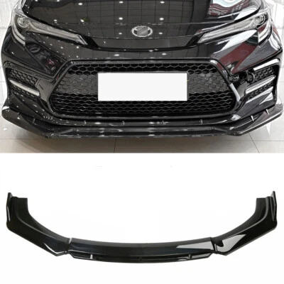 For Toyota Corolla Front Bumper Lip Spoiler Splitter Diffuser Gloss Black  - Изображение 1 из 4
