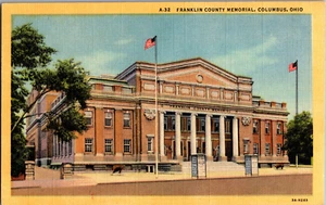 Vintage Postcard Columbus Ohio USA OH Linen Franklin Memorial - Picture 1 of 2