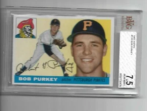 Bob Purkey 1955 Topps #118 Graded BVG 7.5 Near MINT + - Picture 1 of 3