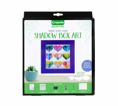 NUEVO Crayola Hágalo Usted Mismo Caja de Sombras Kit de Marco de Fotos Personalizado Pintura Artesanía Madera Foto 1 de 2