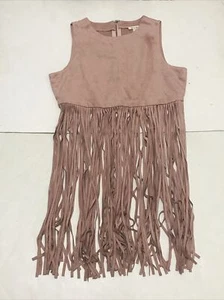 Wild Cat Blouse Vest Size S Fringe Pink Western Suede? Sleeveless 3172 - Picture 1 of 11