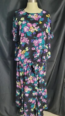 Vestido de primavera vintage Carole Little Blouson con falda de tulipán talla 12 (?) Foto 1 de 4