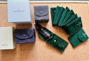 LUXURY WATCH POUCH/STRAP BUNDLE - ROLEX, OMEGA, JLC, CARTIER, ULYSSE NARDIN - Picture 1 of 7