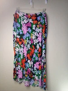 Vecchia gonna marina donna XXL pull on femminile floreale colorata - Foto 1 di 15