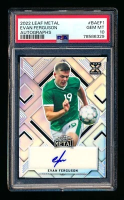 2022 LEAF METAL EVAN FERGUSON RC SILVER REFRACTOR AUTO #24/35 PSA 10 LOW POP 2! - Image 1 of 2