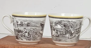 Villeroy & Boch Audun Bauernhof 12-Oz. Frühstückstassen gelb/schwarz/weiß - Menge (2) - Bild 1 von 11