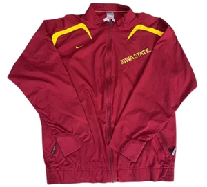Iowa State Cyclones Tracksuit Size Large Jacket Nike Fit Storm Red Yellow Zipper - Picture 1 of 7