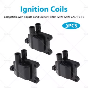 3x Ignition Coil Suitable for Toyota Land Cruiser FZJ105 FZJ78 FZJ79 4.5L 1FZ-FE - Picture 1 of 13