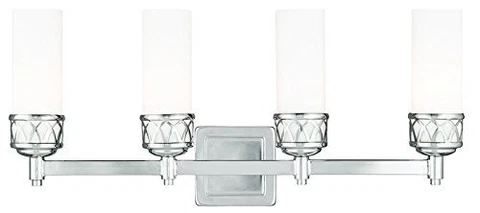 Livex 73163-91 10.5 in. 3 Light Medium Base Brushed Nickel Flush Mount Ceiling L Cover