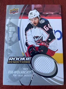 22-23 TRILOGY ROOKIE RENDITIONS JERSEY - TREY FIX-WOLANSKY #RR-28 COLUMBUS - Picture 1 of 2
