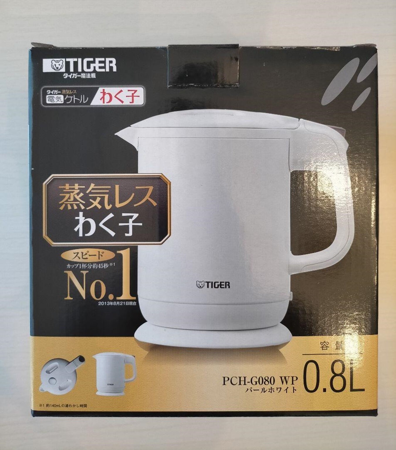 Tiger Electric Kettle Pch G080 Wp White 100v Steamless 0 8l Japan Ebay