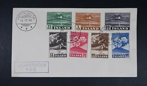 1948 FDC Iceland Stamps Used VF Cover Volcanoes - Picture 1 of 2