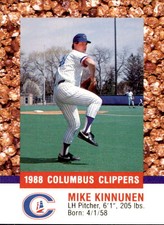 1988 Columbus Clippers Police #4 Mike Kinnunen - NM Baseball Card