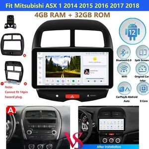 Car Stereo Radio GPS Wifi Android12 4+32G CarPlay For Mitsubishi ASX 1 2014-2018 - Picture 1 of 24