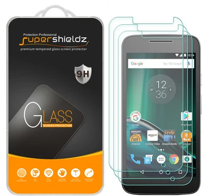 3X Supershieldz para Motorola Moto G4 Play Protector de pantalla de vidrio templado Saver Foto 1 de 4