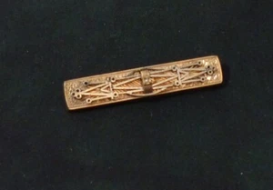 Mourning Bar / Pin Brooch / Pendant With Pearl Antique Victorian - Picture 1 of 4