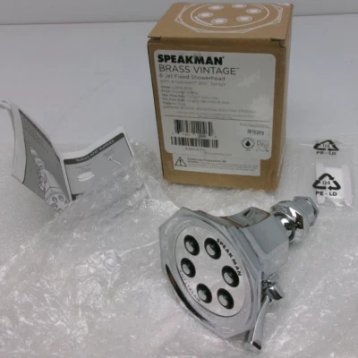 Cabezal de ducha fijo Speakman LATÓN VINTAGE 6 chorro S-2255-E175 #HW109a Foto 1 de 4