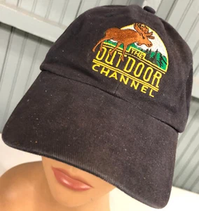 The Outdoor Channel TV Wildlife Moose Distressed Strapback Baseball Hat Cap - Picture 1 of 7