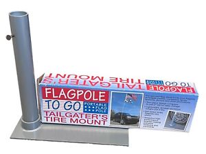 Flagpole-To-Go Ultimate Tailgaters Package Portable Flag Pole Stand Silver