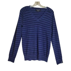 Suéter Pullover Para Hombre Banana Republic Baruffa Lana Merino S Azul Negro Rayas - Imagen 1 de 3