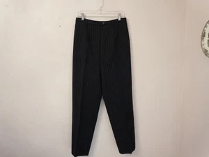 Neu Pendleton schwarz Schurwollmischung Nadelstreifen elastischer Rücken Anzughose Gr. 12 - Bild 1 von 3