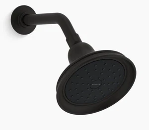 Kohler Bancroft mattschwarz rund fester Duschkopf 1,75-GPM (6,6-LPM) - Bild 1 von 2