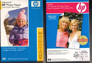Papier fotograficzny HP dwa pudełka/100 arkuszy Ea. 4x6 Nowy. - Zdjęcie 1 z 1