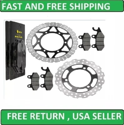 Rotor de disco de freno delantero trasero con pastilla para Kawasaki Ninja 250R EX250J 2008 2009-2012 Foto 1 de 4