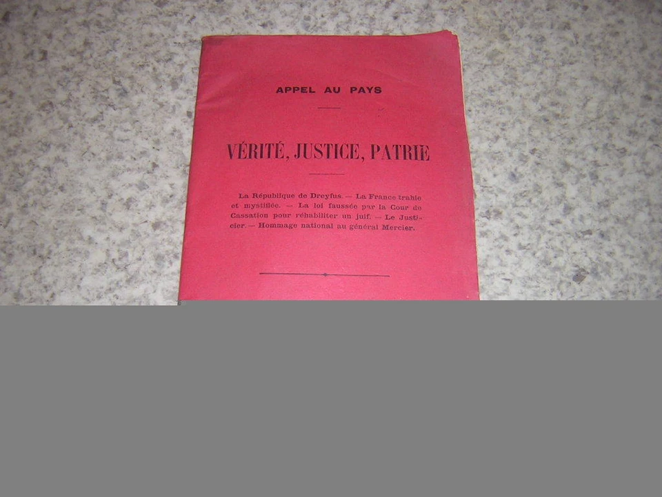 1906.Vérité justice patrie.action française.affaire Dreyfus - Photo 1/1