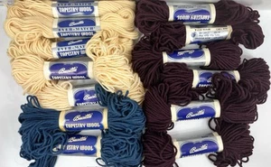 Vintage Lot of 13 Bucilla Tapestry 100% Virgin Wool Sold & Assortment Colors - Picture 1 of 10