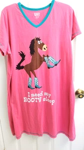 Lazy One "I need my Booty Sleep"Horse One Size Woman's Pajama Sleep Shirt - Picture 1 of 7