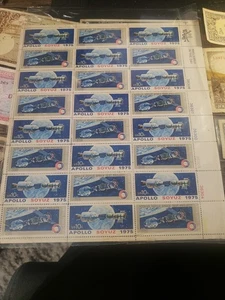 US Briefmarken Scott 1569 - 1975 Apollo Sojus - 10c - kompletter 24er Bogen - PB - POSTFRISCH - Bild 1 von 1