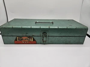 Vintage Green Metal Tool Box Black And Decker USA Made 14 Inches Long  - Picture 1 of 8