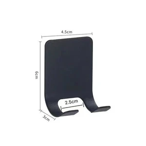 Rasiermesserhalter Haken - selbstklebende Wandhalterung Edelstahl schwarz Aufhänger für Badezimmer - Bild 1 von 5